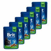 Vrečka BRIT Premium Cat Chicken Slices for Sterilised 6x100 g