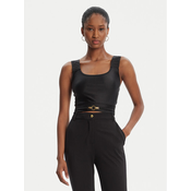 Just Cavalli Top Crop Element 79PAM2A6 Črna Slim Fit