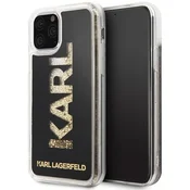 Ovitek Karl Lagerfeld iPhone 11 Pro black Karl logo Glitter (KLHCN58KAGBK)