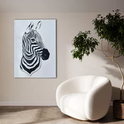 Zart Zidna dekoracija Zebra, Crno-bela