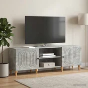 TV omarica 150 x 31 x 50 cm Betonsko siva Inženirski les