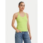 Tommy Jeans Top Racerback DW0DW22264 Svetlo zelena Slim Fit