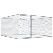 VIDAXL zunanji pasji boks (2x2x1.85m), pocinkano jeklo