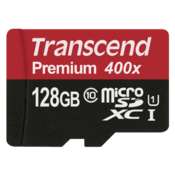 Transcend microSDXC 128GB Class 10 UHS-I 400x + SD Adapter