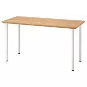 ANFALLARE / ADILS Radni sto, bambus/bela, 140x65 cm