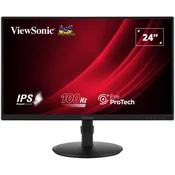 Viewsonic Monitor Viewsonic 60,5 cm (23,8) VG2408A-MHD 1920x1080 100Hz IPS 5ms VGA HDMI DisplayPort Pivot Zvočniki 3H sRGB108% G2, (5000278623)