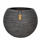 Capi Vaza Nature Rib okrogla 40x32 cm antracitna KOFZ270