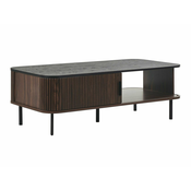Klubska mizica Berwyn 113 Rjava, Črna, 41x60x120cm, MDF plošča, Ovalna