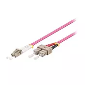 Kabl opticki mrežni OM4, LC-SC multimode duplex (50/125u), 1m ljubicasti