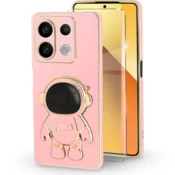 GS Ovitek za Xiaomi Redmi Note 13 5G, Astronaut, roza + kaljeno steklo 9H
