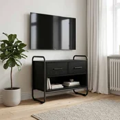 vidaXL TV omarica 60 x 30 x 50 cm Črni hrast Inženirski les