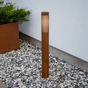 Konstsmide Stojna svetilka Pistoia, barva rja, višina 95 cm, kovina, IP54 - rjava, opal - Aluminij