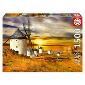 Puzzle Wind Mills Consuegra Educa 1500 delov in Fix lepilo