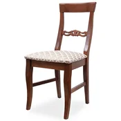 Casa Padrino Biedermeier dining room chair bronze/white/dark brown 43 x 52 x H. 96 cm - Solid wood kitchen chair - Solid wood dining room furniture - Biedermeier dining room furniture