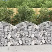 Gabionska košara s lukom 100 x 30 x 80/100 cm pocincano željezo