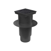 Enpro Odtok kanalizacije Sewer drain bottom D 110 mm, collar, dry flap, cast iron grate, black