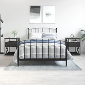 Nocni ormarici 2 kom crni 40 x 42 x 55 cm od konstruiranog drva