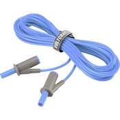 VOLTCRAFT Visokofleksibilni varnostni merilni kabel [lamelni vtič 4 mm-lamelni vtič 4 mm] 5 m modre barve MSB-501 10 A