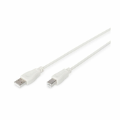 DIGITUS kabel USB A-B 1,8m (AK-300102-018-E), siv