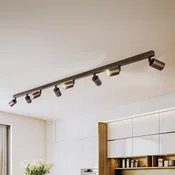 TK Lighting Stropna točka Vrh, nastavljiva, rjava, osemplamenska linearna - Dnevna soba/jedilnica - Sodobni - temno rjava mat - Kovina