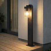 Lindby ulična svetilka Kaliro, antracit, 60 cm, E27, IP54 - Sodobni - antracit (RAL 7016) - Aluminij
