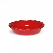 Keramična posoda za peko pit- valovit rob 26 cm rdeča Emile Henry 364131