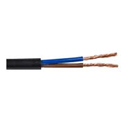Ohišje kabla H03VV-F (OMY) 2x1 črno 300/300V /50m/