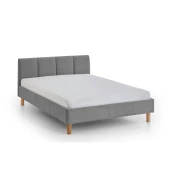 Siva oblazinjena postelja brez letvenega dna 120x200 cm Joker – Meise Möbel