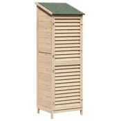 Vidaxl Vrtno skladišče s streho Naravna 59 x 56 x 176 cm Trdna smreka