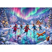 BlueBird - Puzzle Čarobna noč na zamrznjenem jezeru - 300 kosov