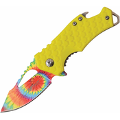 MTech Tie Dye Framelock Yellow A/O