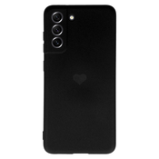 Ovitek Urbie Silicone Heart Black Samsung Galaxy S21 FE