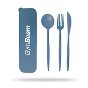 GymBeam Set pribora za jelo 2GO Blue