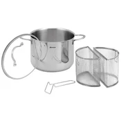 Pasta cooking pot, with 2 baskets, stainless steel, 22cm/6L - Zokura