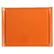 Steak platter, porcelain, 32x26cm, Seasons, orange - Porland