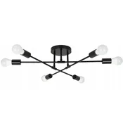 APTEL ZD74N LOFT stropna lampa / luster 6 × E27 – crna