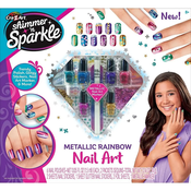 Crazart set izdelovalec nohtov Nail Art Metalic Rainbow