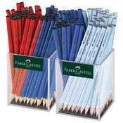 Grafitni svinčnik, stojalo, B, trikotna oblika, FABER-CASTELL Grip 2001, mešanica barv, 144 kosov