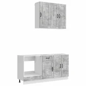 Kuhinjska jedinica KALMAR 5 pcs Betonska siva Konstruirano drvo