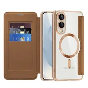 Etui SmartMag Book z Magsafe tehnologijo in RFID denarnico za Samsung Galaxy S25 Edge - brown
