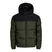 JACK & JONES Zimska jakna JJRAZE temno zelena/črna