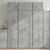 Visoka omara betonsko siva 70x42,5x185 cm inženirski les