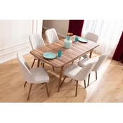 Hanah Home Trpezarijski sto i stolice Lidyana, Krem