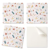 shumee Paket tiskanih vinilnih ploščic, pripravljenih za namestitev, abstraktni vzorec z oblikami 20x20x20 cm