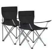 Songmics Set kamp stolov 2 kosa 84x52x81 cm črna