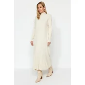 Trendyol Modest Ženska haljina Tctaw24Eb00015, Bež