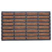Nikcorp Vhodna kokosova predpražnik Premium Premium Coconut Doormat 45 x 75 cm rjava protizdrsno PVC dno vpojna, za zunanji in notranji vhod ter teraso, z odprtinami za odvod vode, debelina 3 cm