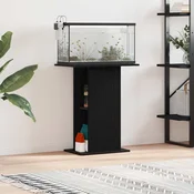 vidaXL Stojalo za akvarij črn hrast 60,5x36x72,5 cm inženirski les
