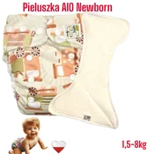 shumee Žep za plenice AIO NEWBORN za večkratno uporabo iz mikroflisa ZELENI VLAKI