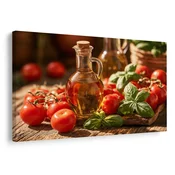 Slika paradižniki, bazilika in oljčno olje - 30x20